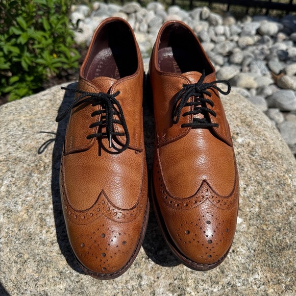 Allen Edmonds Men’s Nomad Wingtip Derby Brown Pebbled Leather Dress Shoes 9D USA main image 10